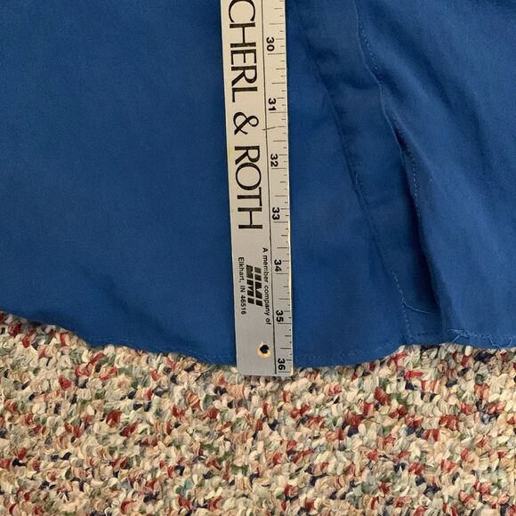 Maeve Anthropologie Dakota Medium Blue Button Front Shirt Dress Size Small - Picture 12 of 13